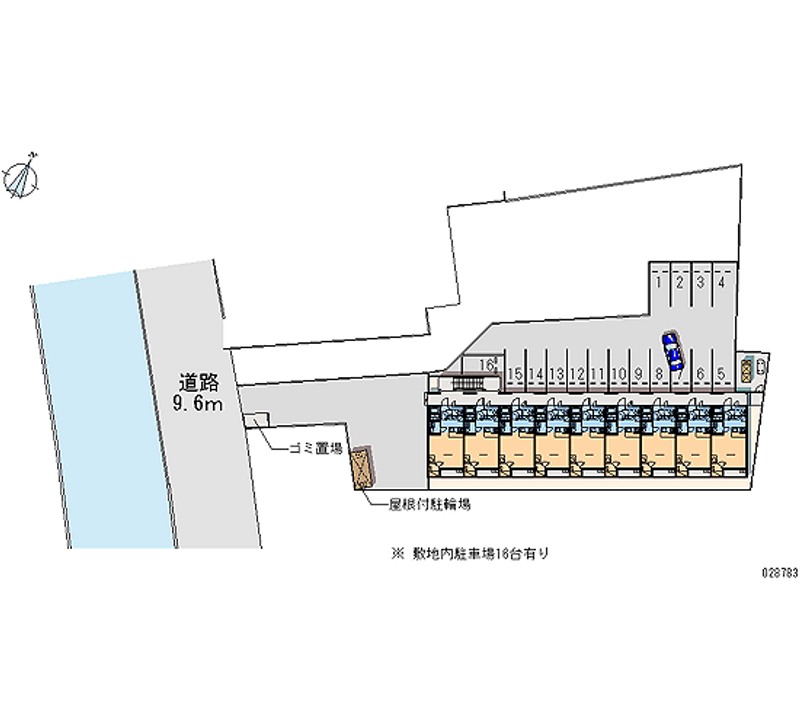 レオパレスシュエット 月極駐車場