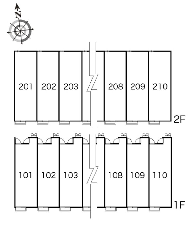 レオパレスアヤシ　ハイツ　Ⅰ 間取配置図