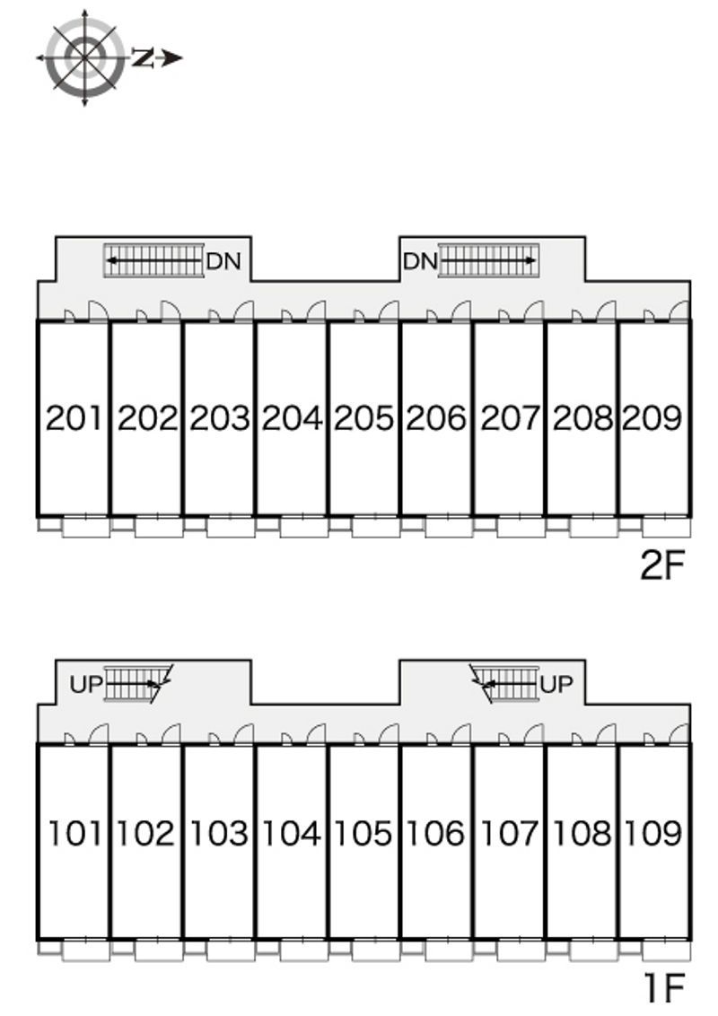 レオパレスオ−ムラ 間取り配置図