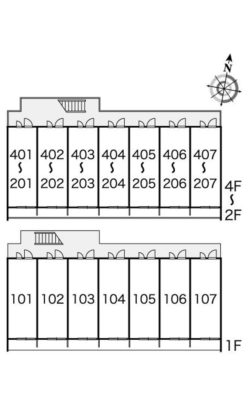 レオパレス天王台 間取り配置図