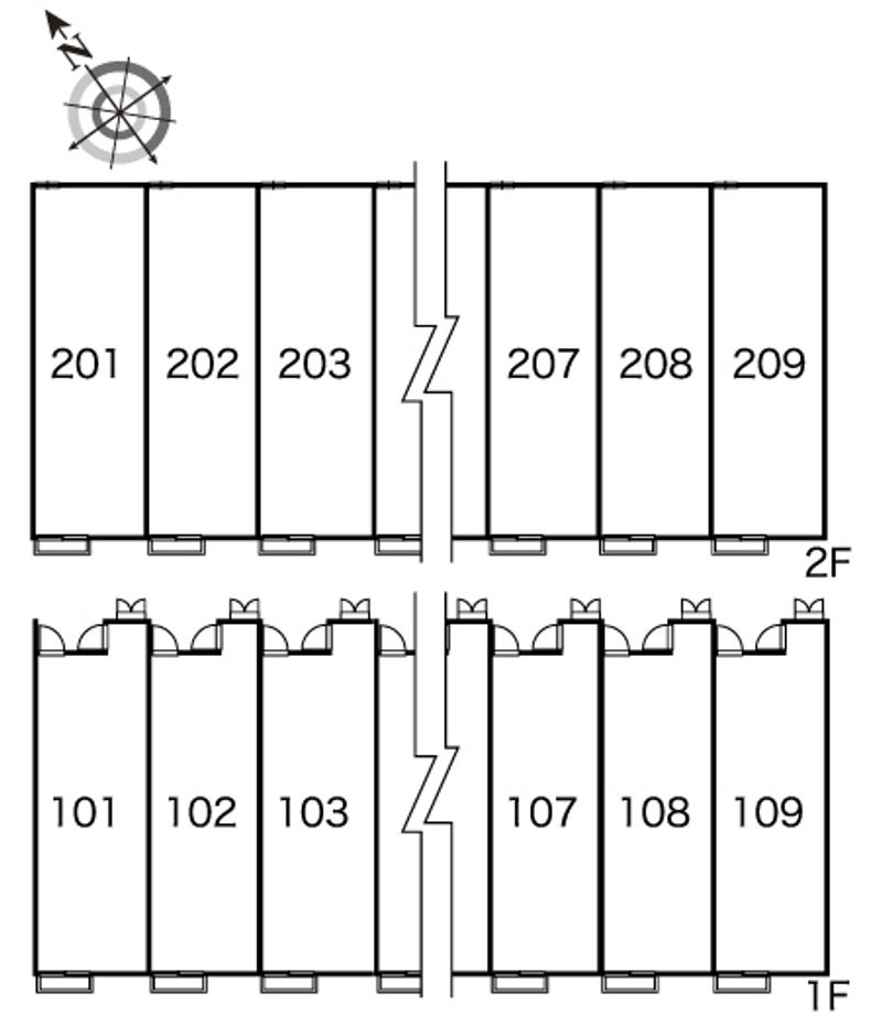 レオパレスリュミエール 間取配置図