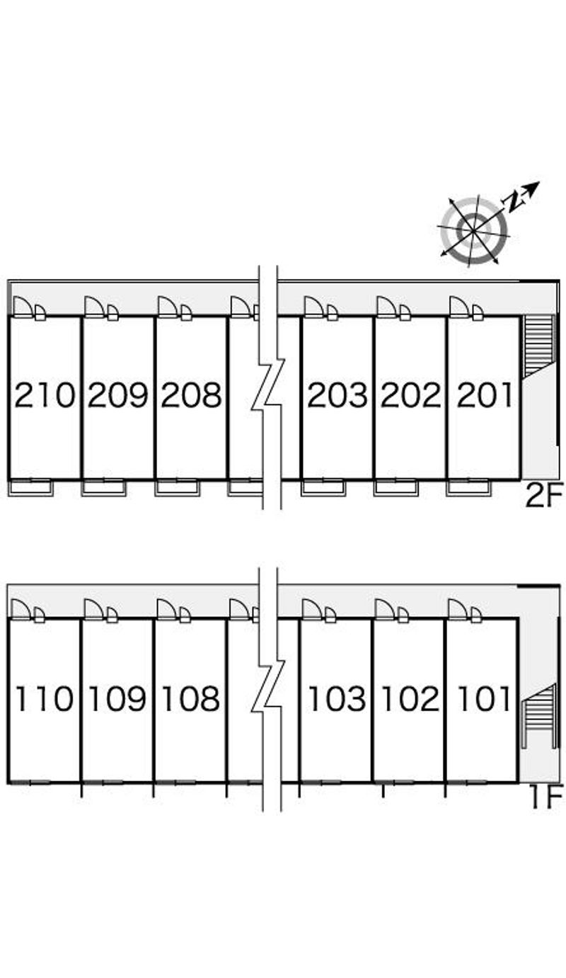レオパレス長船 間取配置図