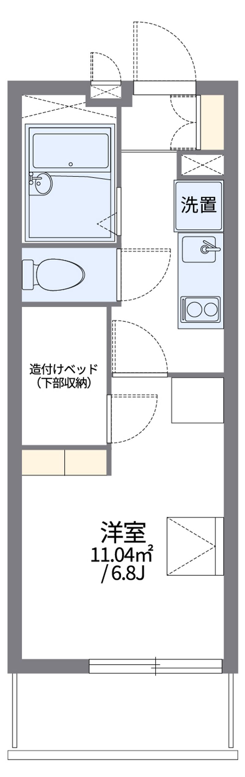レオパレス馬野浦上マンション 間取図