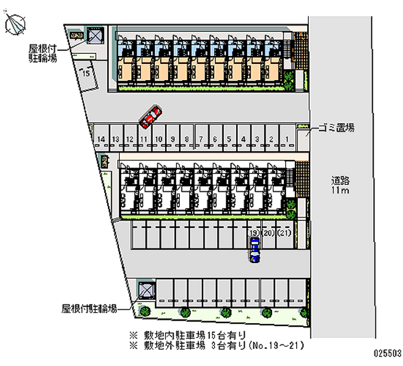 レオパレスＮｅｗ　ＳｏｕｔｈⅡ 月極駐車場