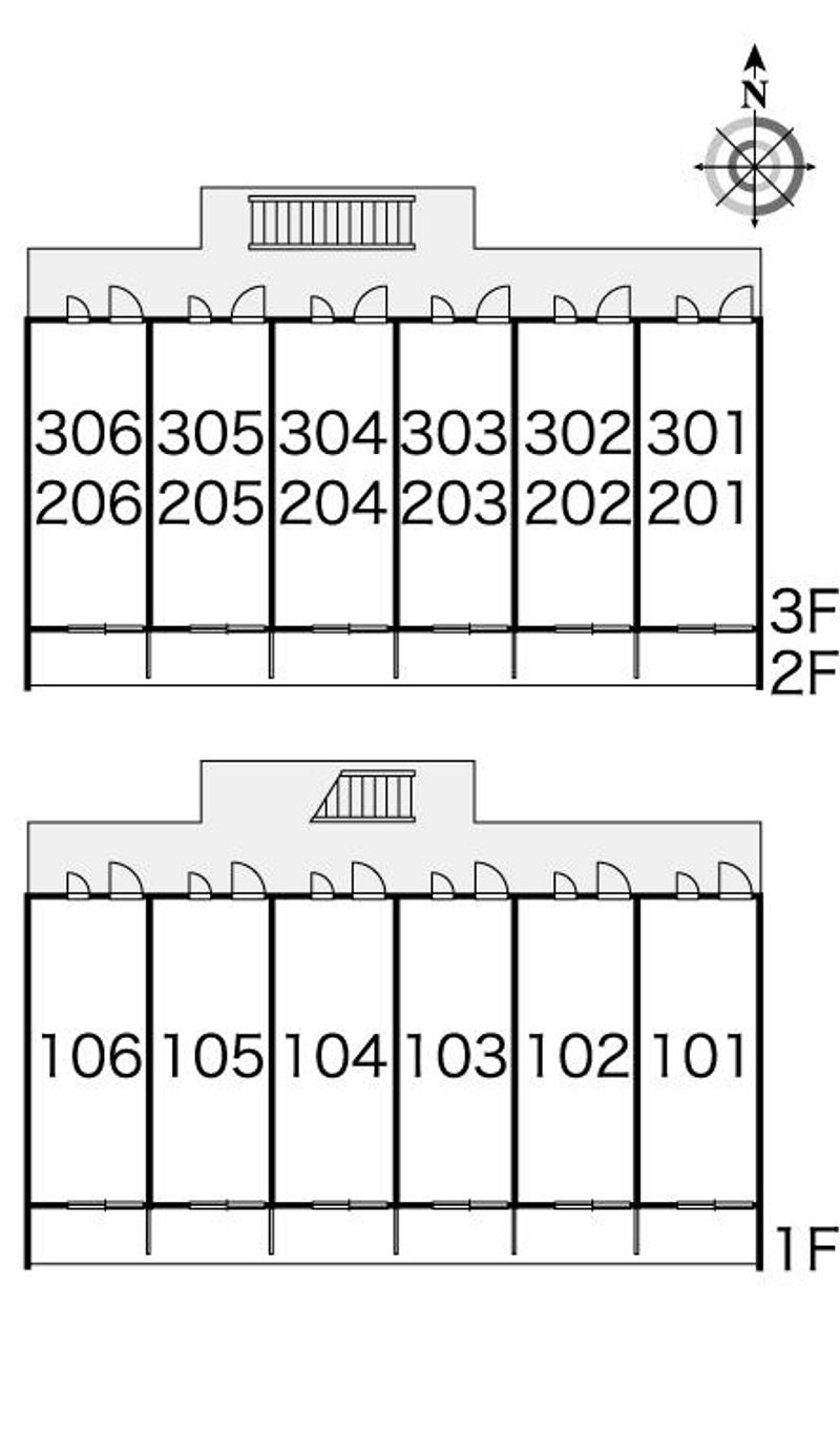 レオパレスエスカリエ青家 間取り配置図