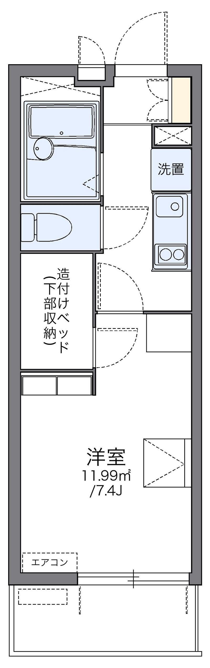 レオパレスモリエール　Ⅱ 間取図