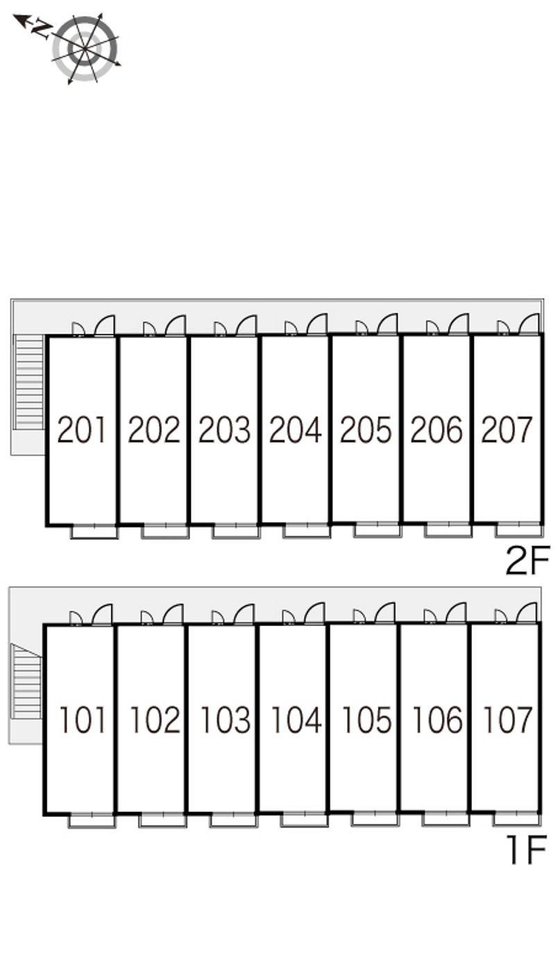 レオパレス若葉 間取配置図