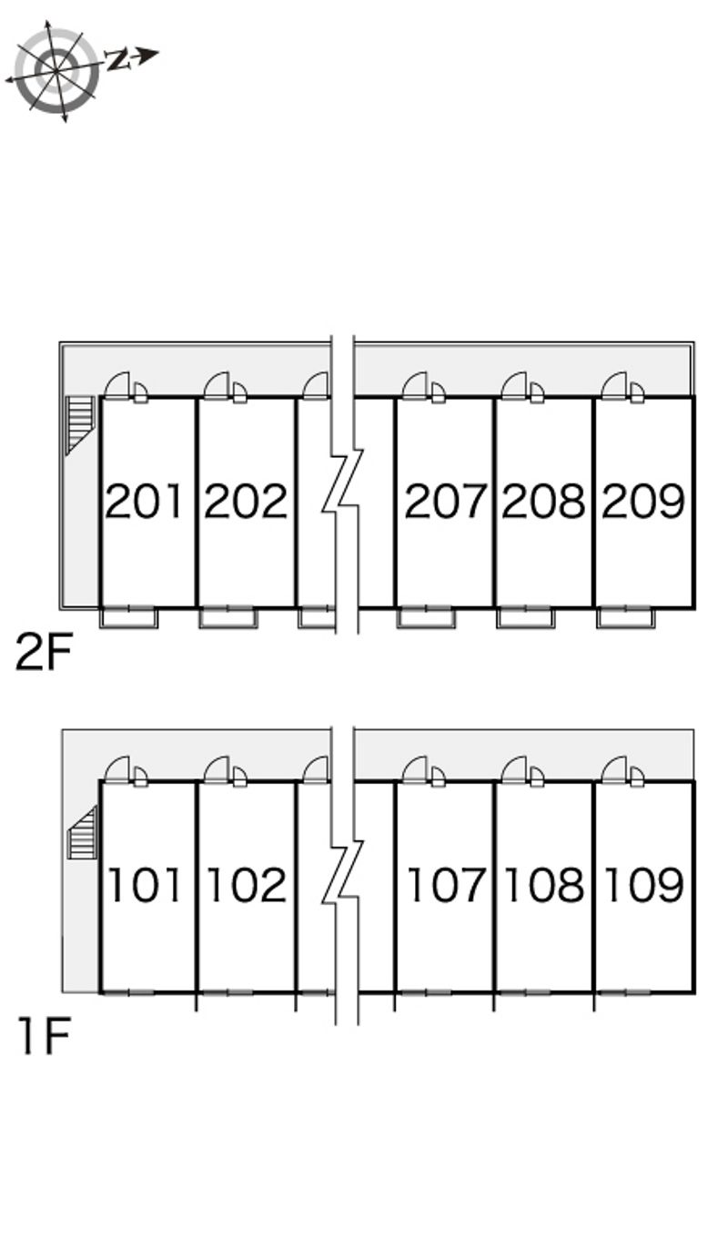 レオパレス橘荘 間取配置図