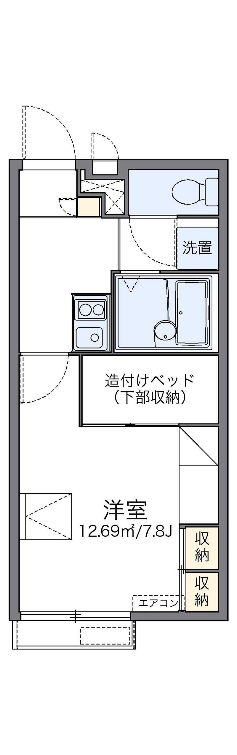 レオパレス下八重田 間取図
