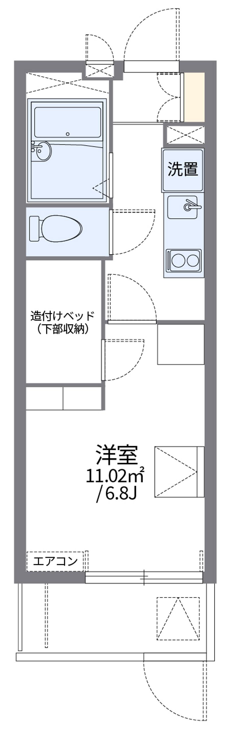レオパレスフラワーヒル熊本 間取図