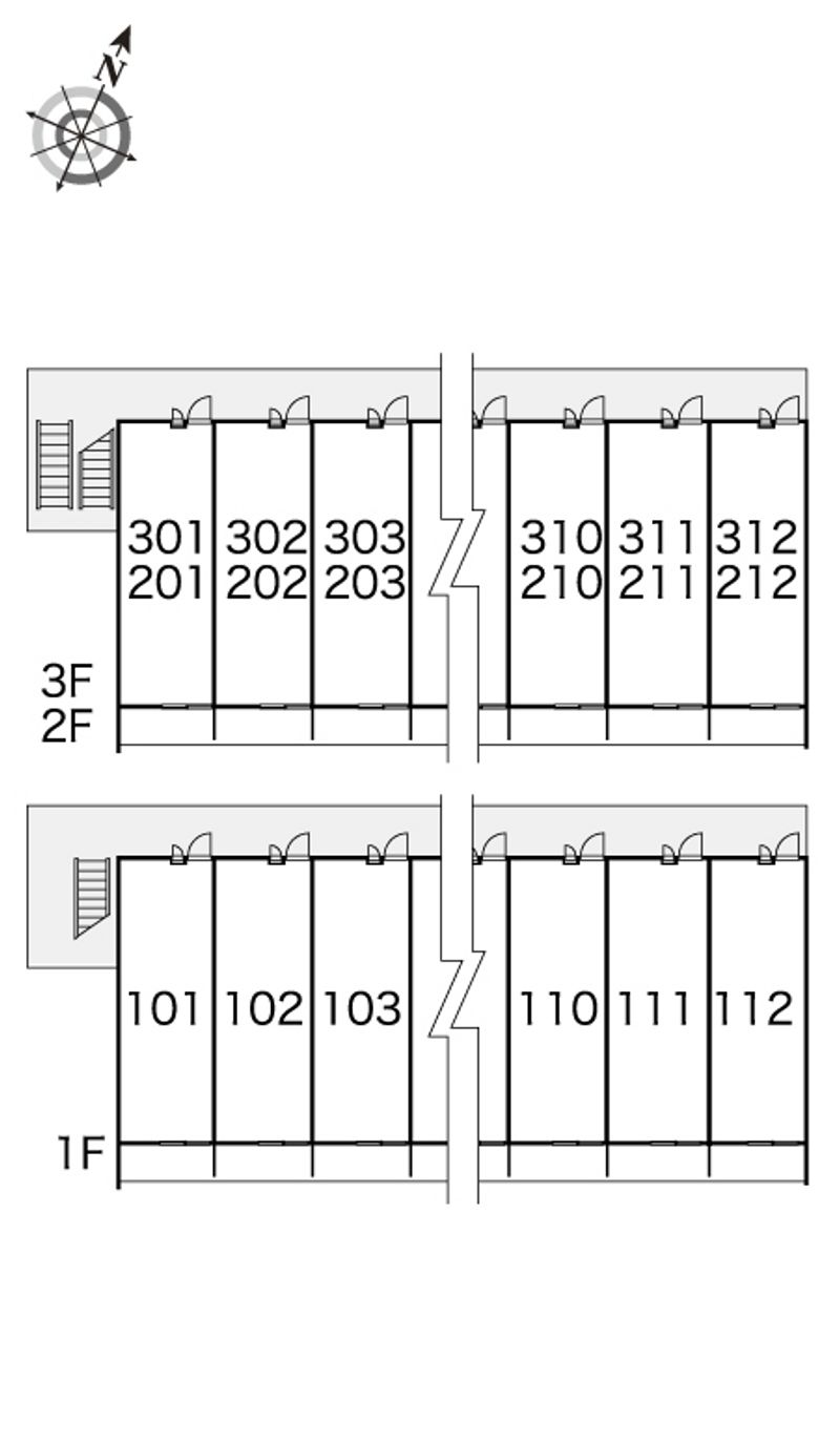 レオパレスカーサフルーレ 間取配置図