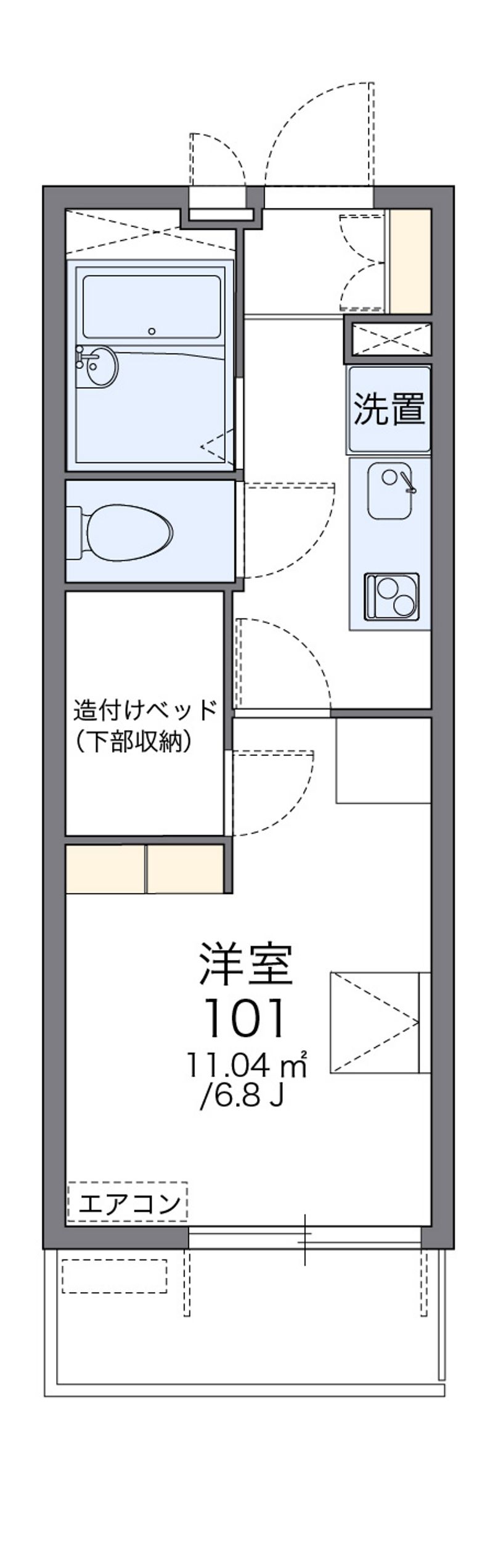 レオパレスサラバンド 間取図