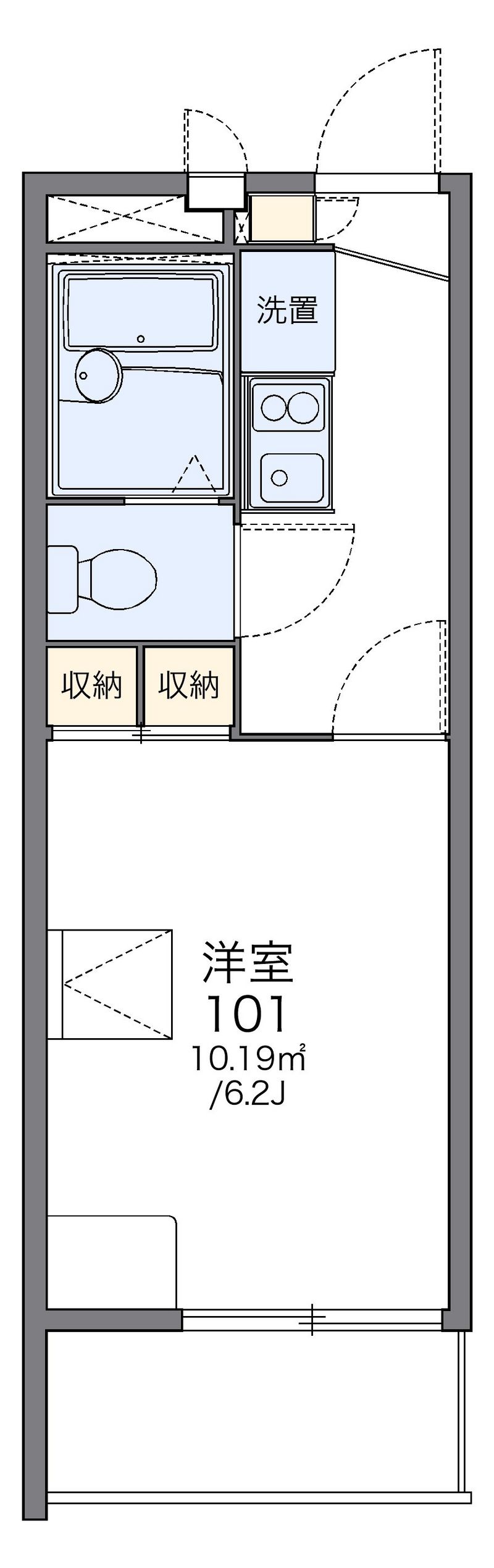 レオパレスウイング　ポート 間取図