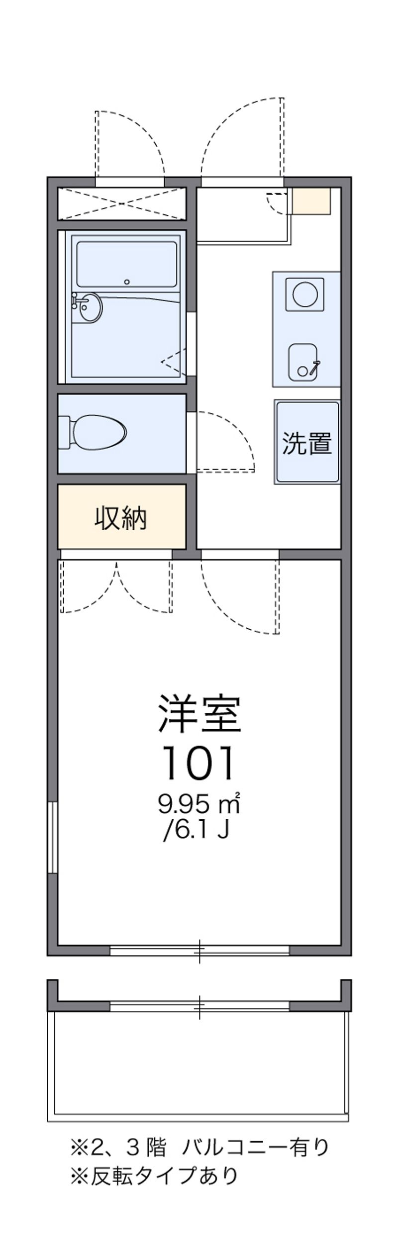 レオパレスフェーリアⅠ 間取図