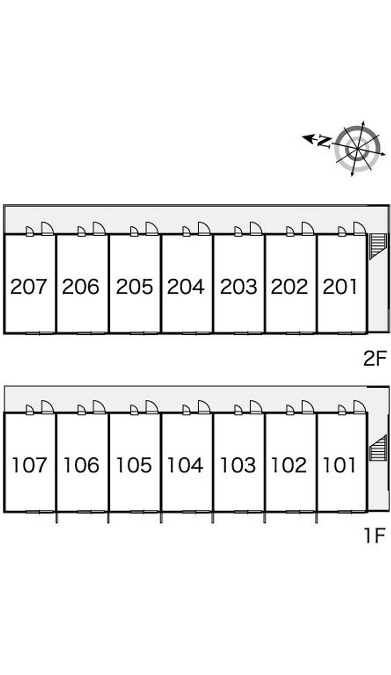 レオパレス長根Ｄ 間取り配置図