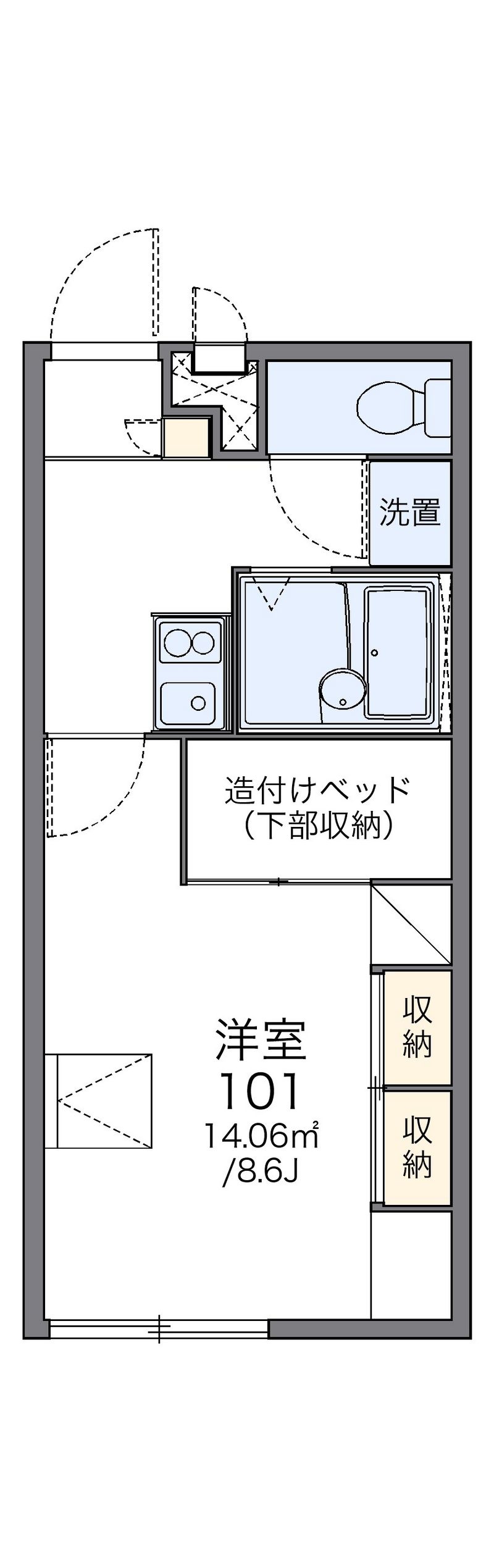 レオパレスアビタシオン 間取図