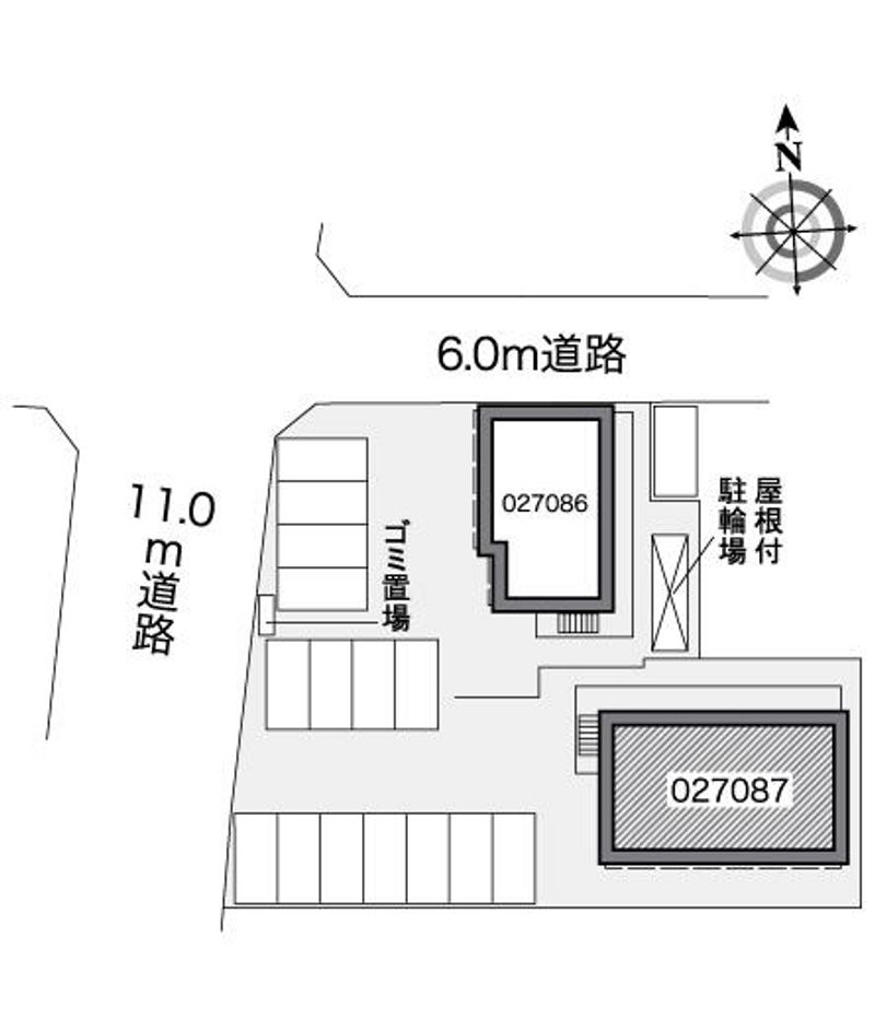 レオパレスハイツ旭が丘Ｂ 配置図