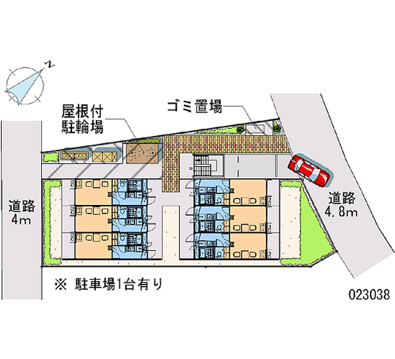 レオパレスつくば 区画図