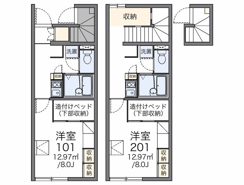 レオパレスアトリオ　Ａ 間取図