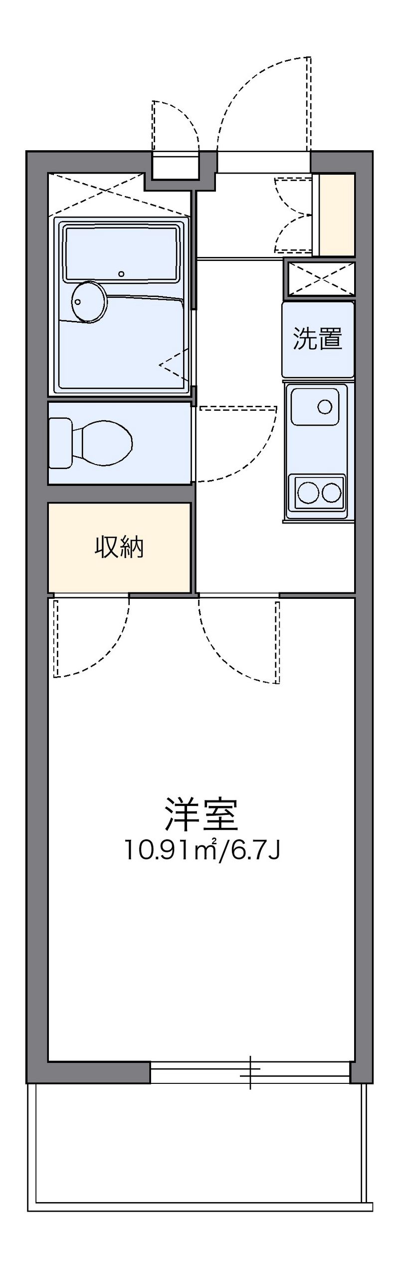 レオパレスクレシア柵町 間取図