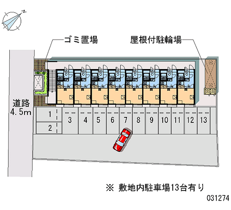 レオパレス乙部タイム 月極駐車場