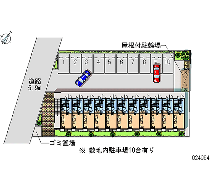 レオパレスヒルズ本郷町 月極駐車場