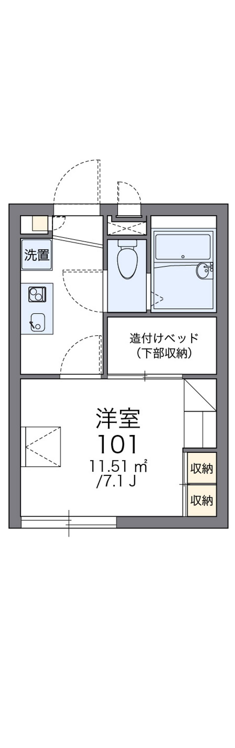 レオパレス新屋敷東 間取図