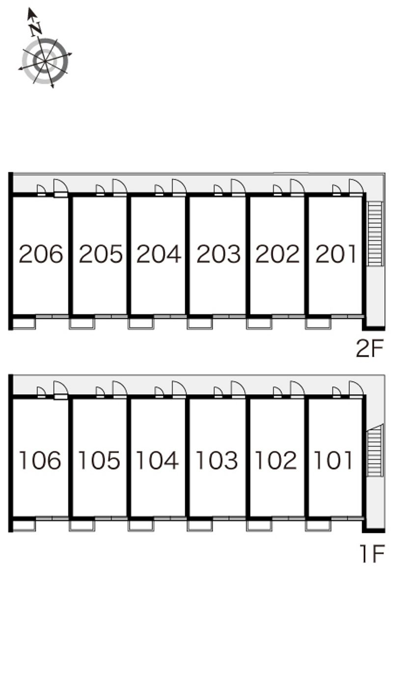 レオパレス弁天Ⅱ 間取配置図