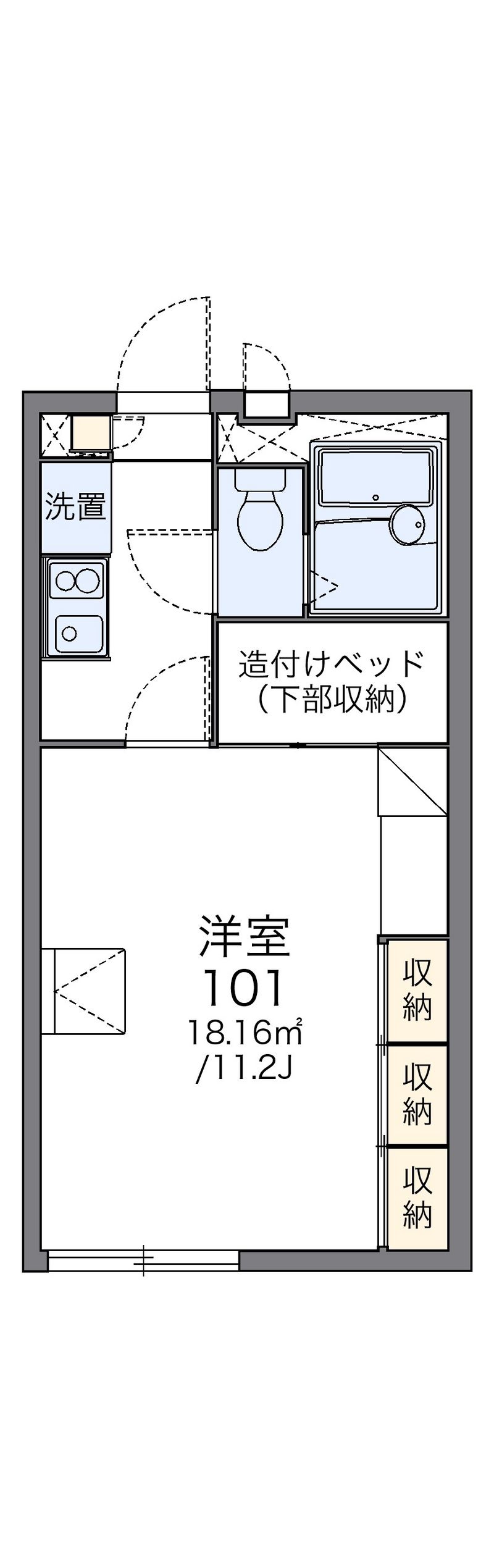 レオパレスかのや 間取図