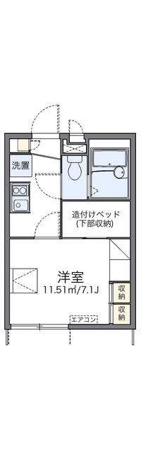 レオパレスマルベリー　Ｋ 間取り図