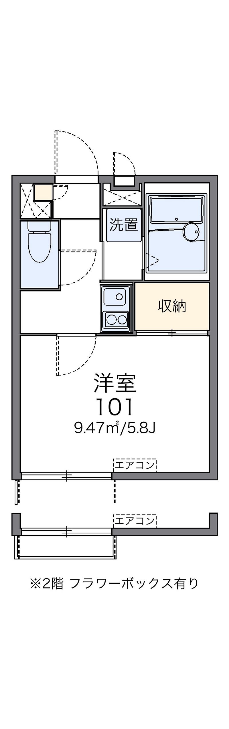 レオパレスクラール　ガルテン 間取図
