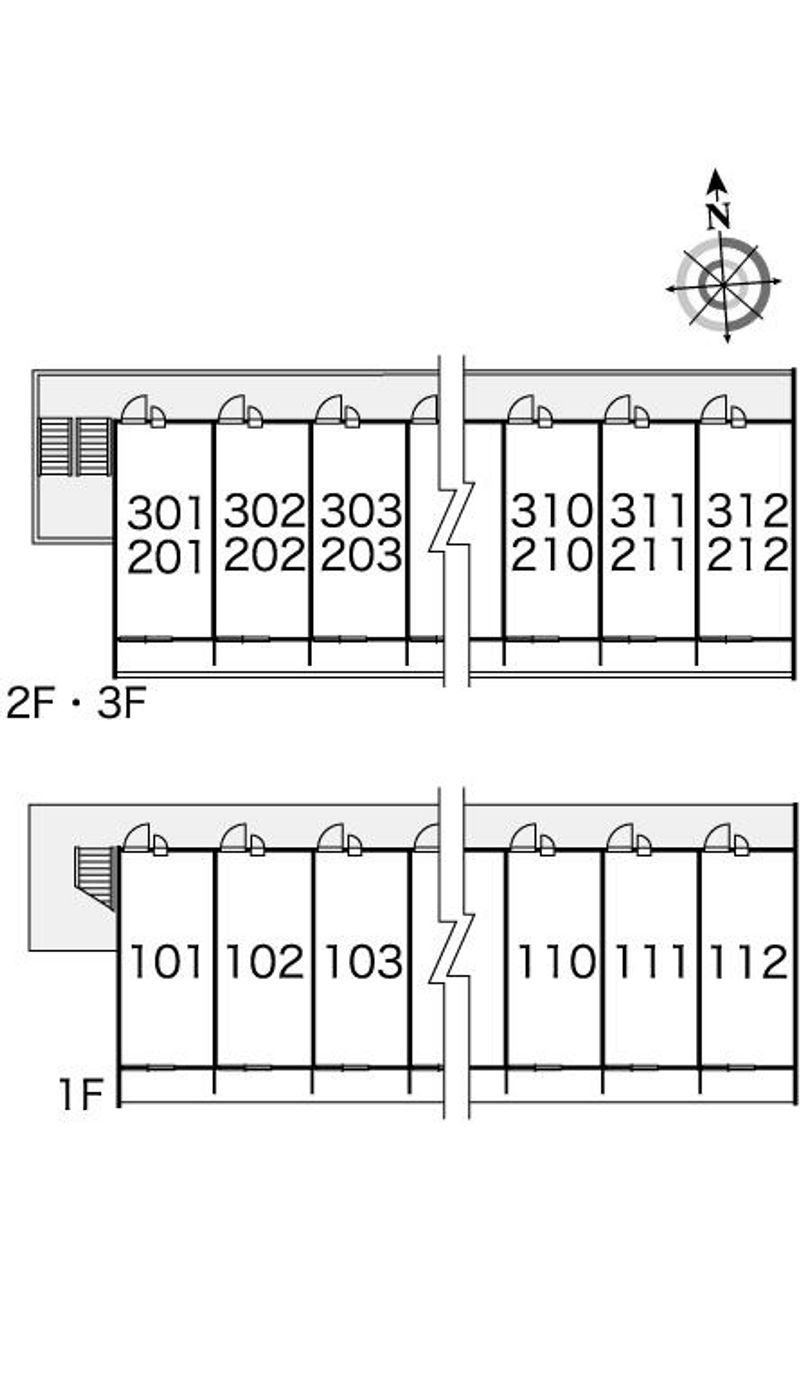 レオパレス辻薬師 間取配置図