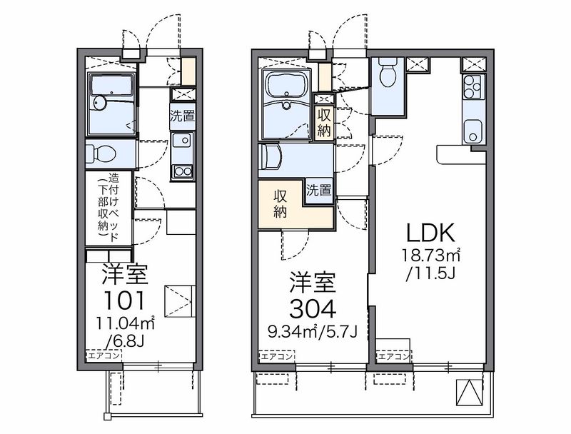 レオパレスリバーサイド五反野 間取り