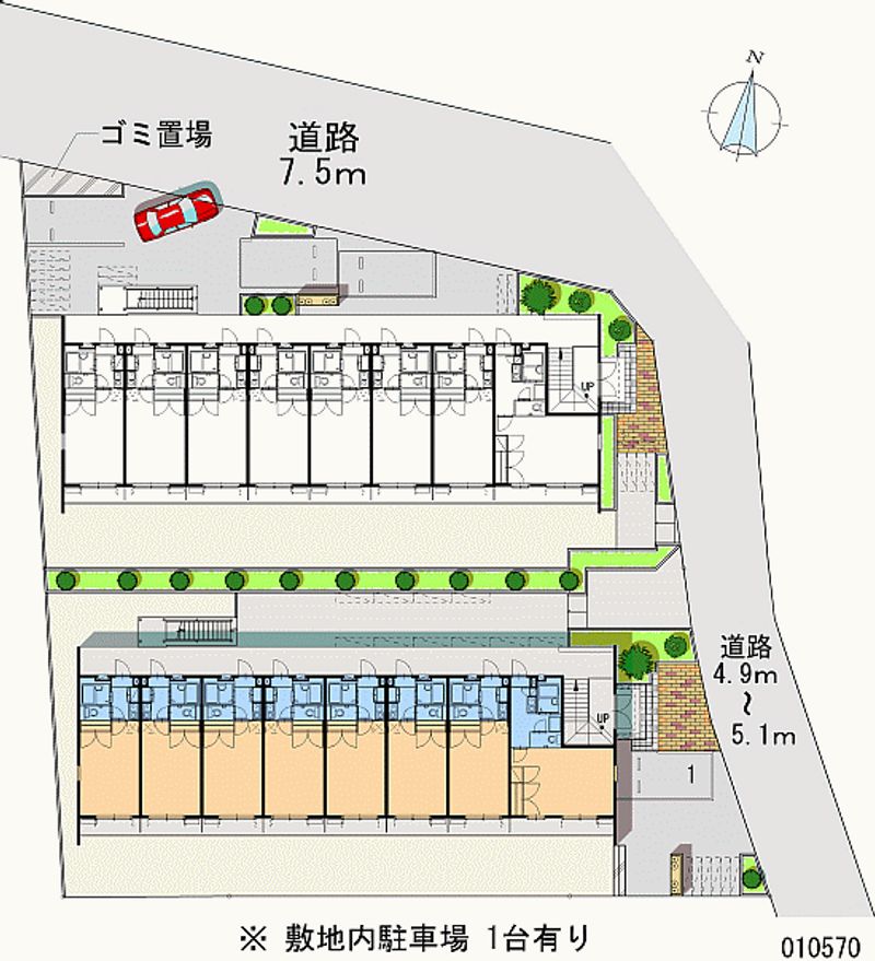 レオパレスメイプルハイム高野台２号館 区画図