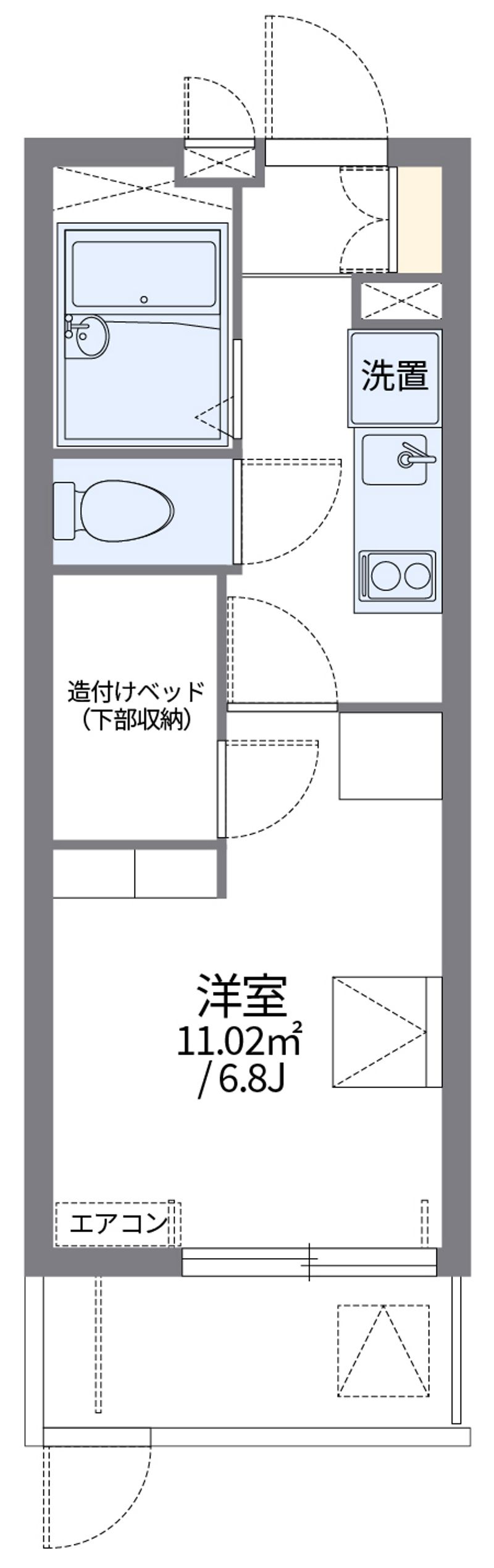 レオパレスまいふか 間取図