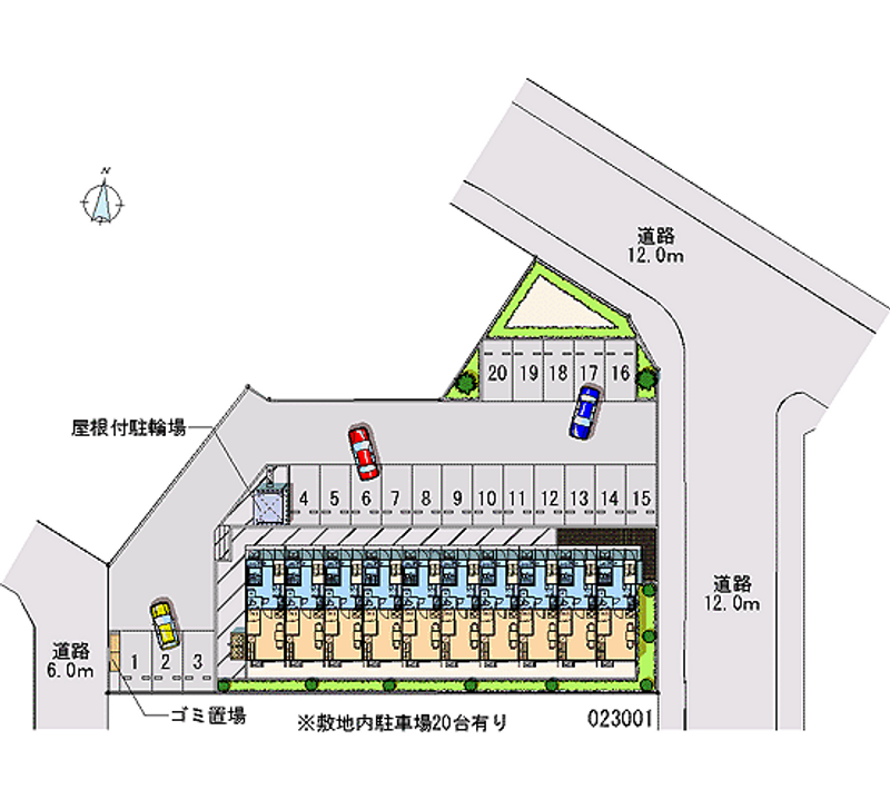 レオパレスまほろばⅡ 月極駐車場