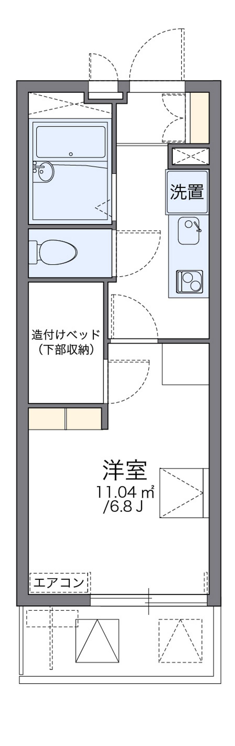 レオパレス舎利寺ＣＦ 間取り