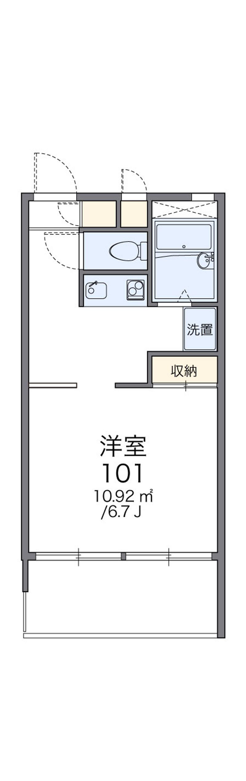 レオパレスレヴェルベールⅠ 間取図
