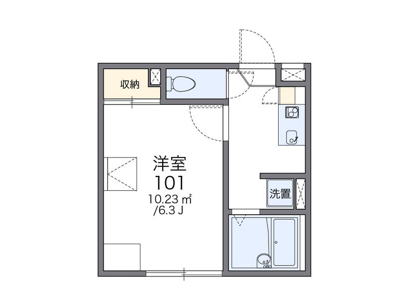 レオパレスあさひⅡ 間取図