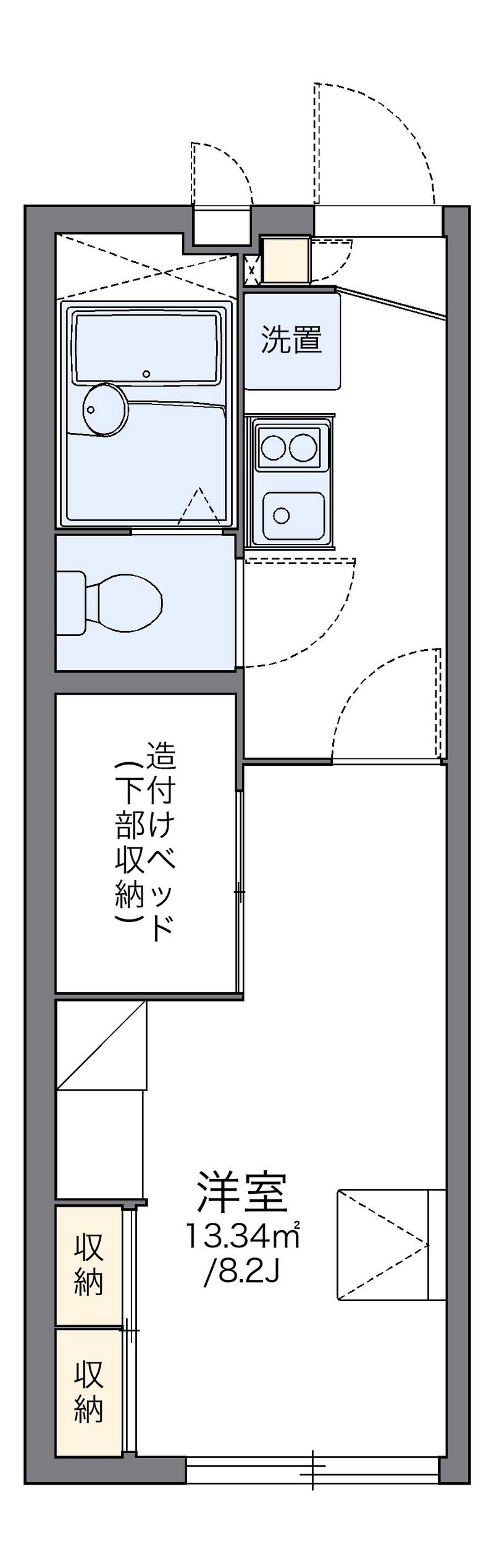 レオパレス花咲の丘Ⅱ 間取図