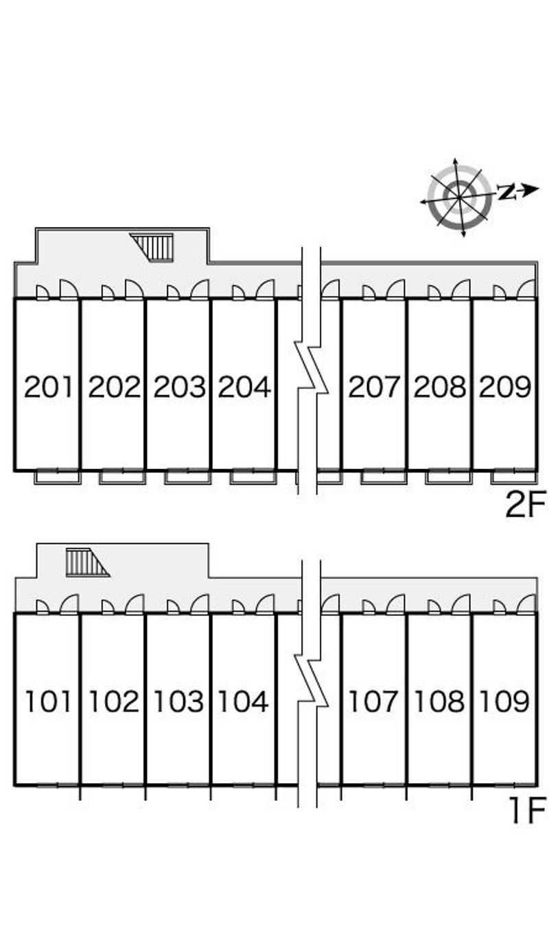 レオパレスヴィラ　ウィステリア 間取配置図
