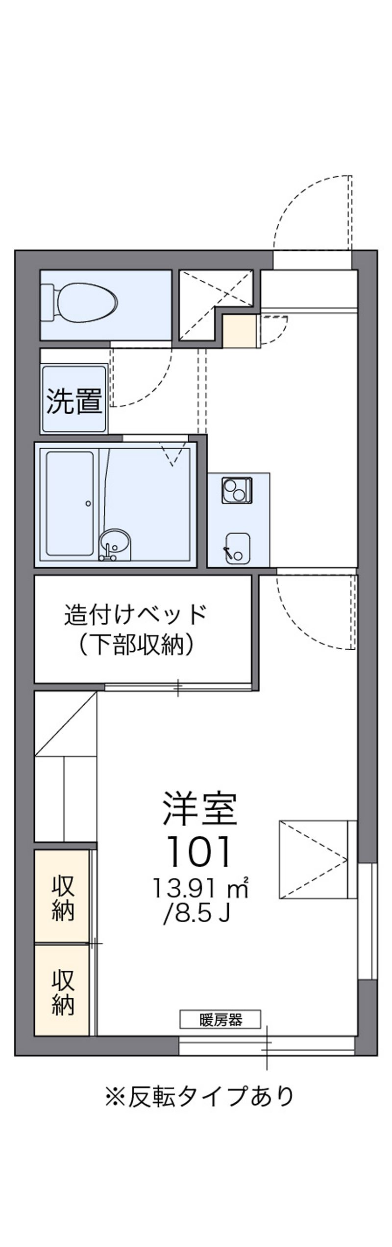 レオパレスあつべつ 間取図
