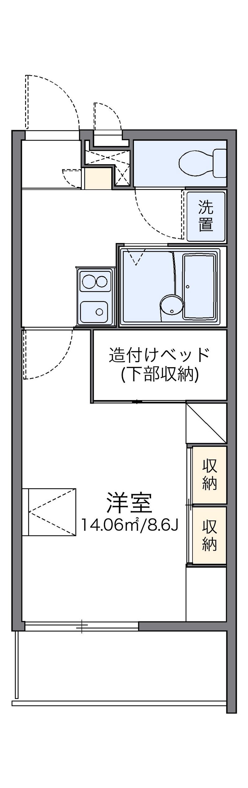 レオパレス山中 間取図