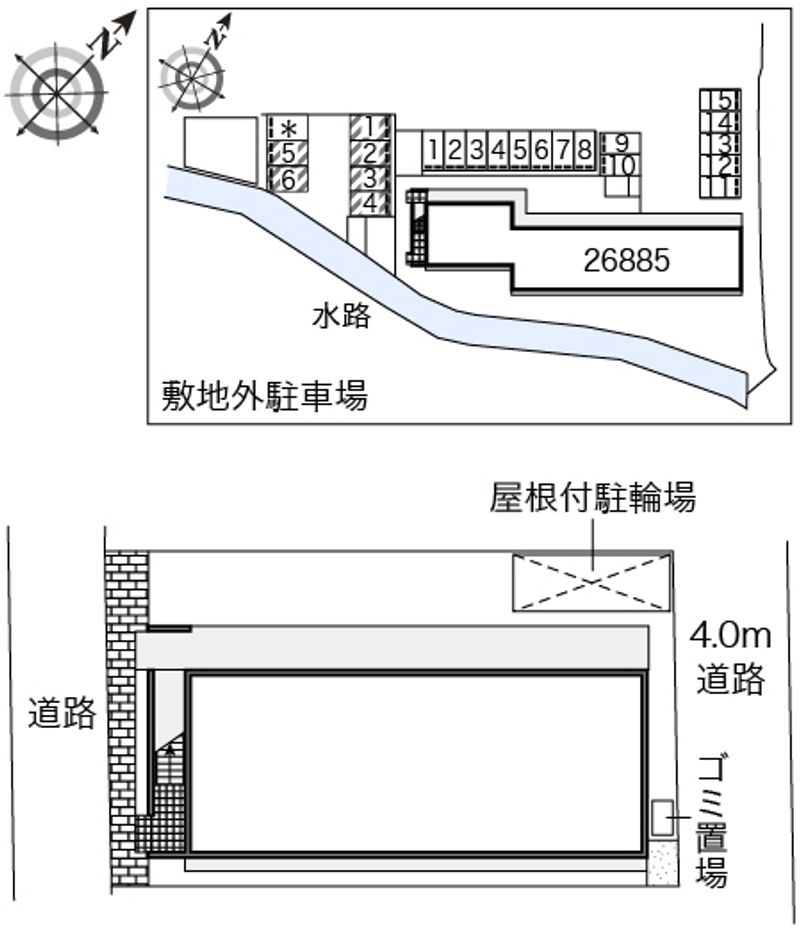 レオパレス湯田温泉Ⅱ 配置図