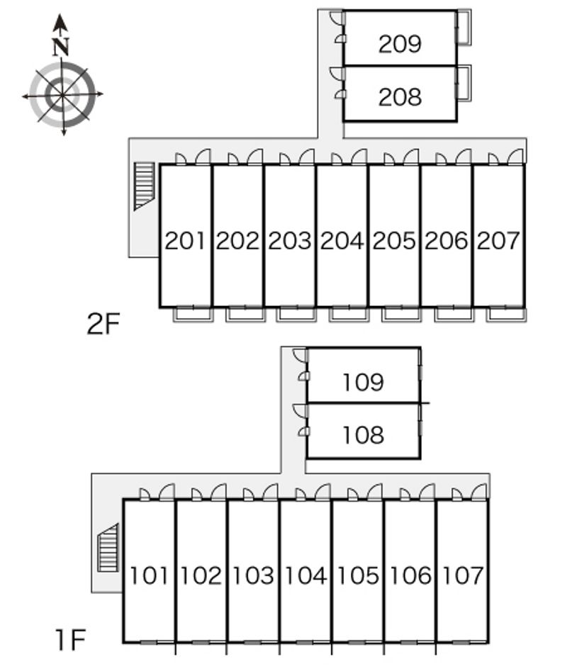 レオパレスＷＥＳＴＩＮ 間取配置図