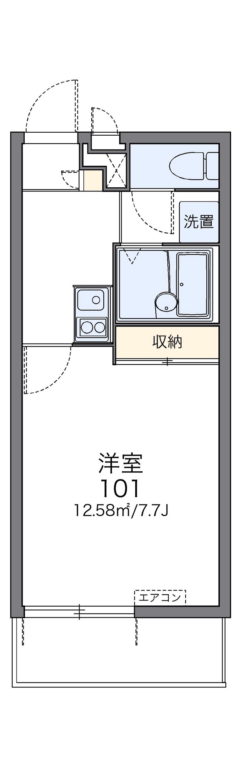 レオパレスレユール樹 間取図