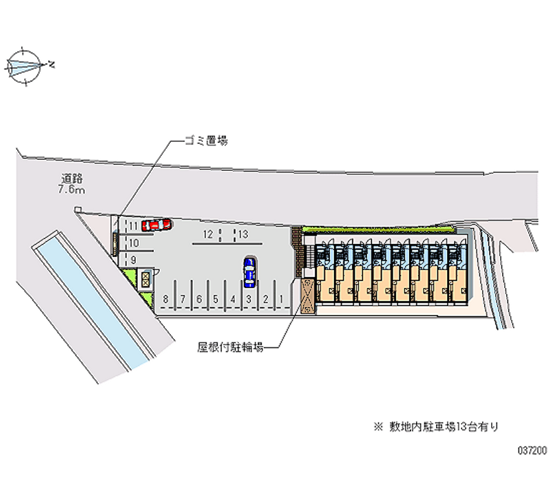 レオパレス倉安川 月極駐車場