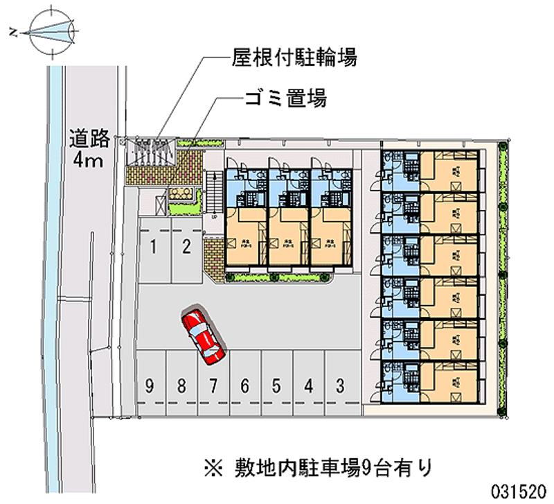 レオパレスクレール 月極駐車場