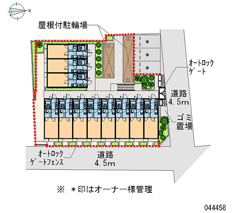 レオパレスリバーパークⅡ 区画図