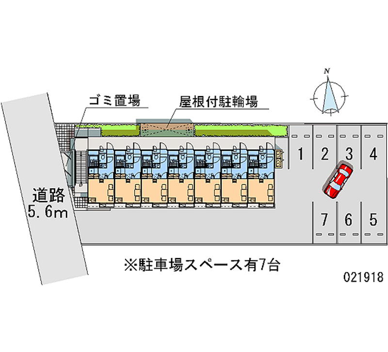 レオパレス河内ウエハラ 月極駐車場